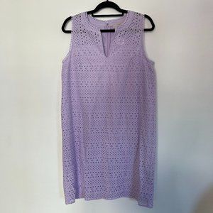 LOFT Eyelet Shift Dress - Size 12